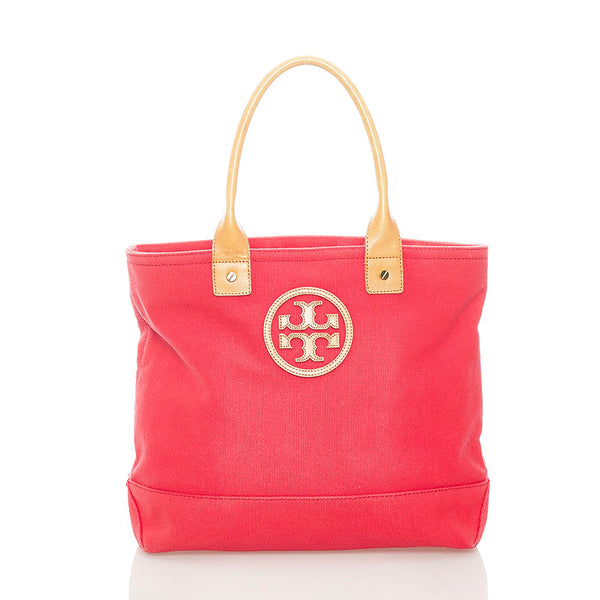 トリーバーチ トートバッグ レッド キャンバス レディース Tory Burch 【中古】