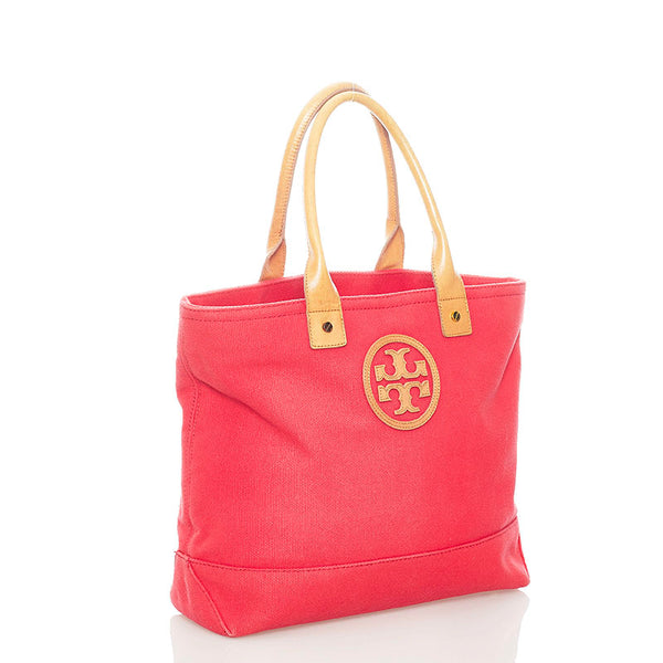 トリーバーチ トートバッグ レッド キャンバス レディース Tory Burch 【中古】