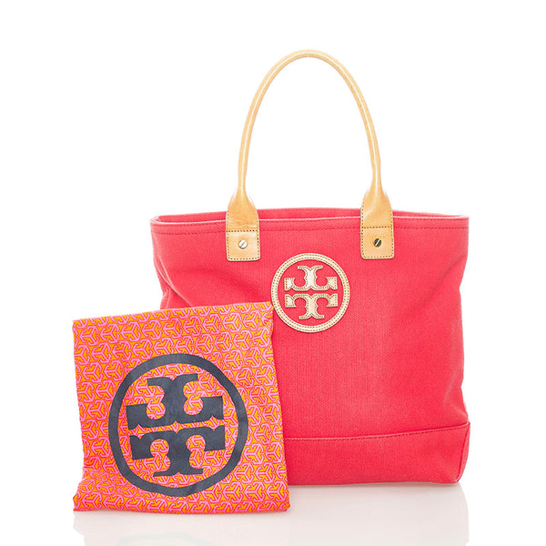 トリーバーチ トートバッグ レッド キャンバス レディース Tory Burch 【中古】
