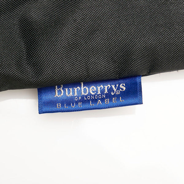 バーバリーズ ノバチェック トートバッグ ブラック ナイロン レザー レディース Burberrys 【中古】
