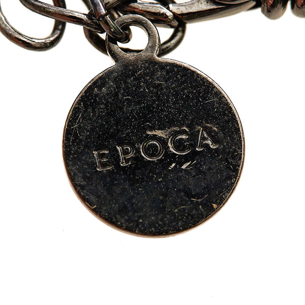 エポカ ラインストーン チョーカー バングル セット グレー シルバー メッキ レディース EPOCA 【中古】