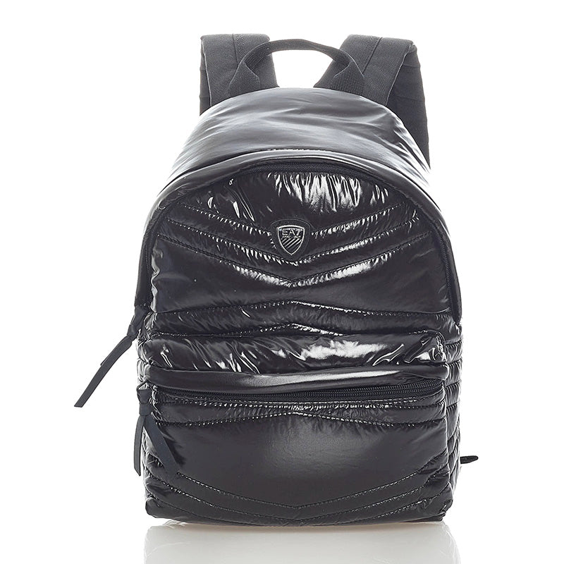 エンポリオ アルマーニ リュック バックパック ブラック ナイロン ポリエステル レディース Emporio Armani 【中古】