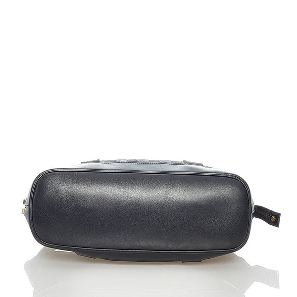 グッチ GGキャンバス ハンドバッグ 92734 ブラック キャンバス レザー レディース GUCCI 【中古】