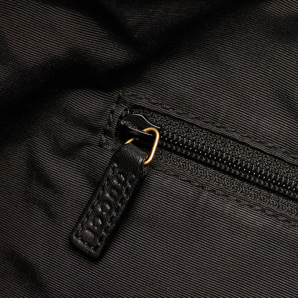 グッチ GGキャンバス ハンドバッグ 92734 ブラック キャンバス レザー レディース GUCCI 【中古】