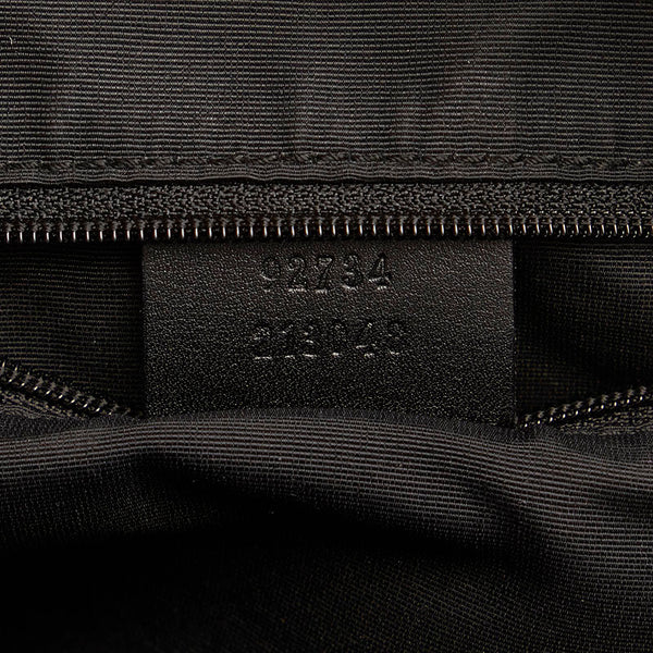 グッチ GGキャンバス ハンドバッグ 92734 ブラック キャンバス レザー レディース GUCCI 【中古】