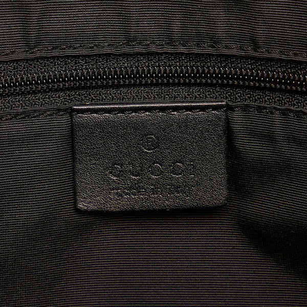 グッチ GGキャンバス ハンドバッグ 92734 ブラック キャンバス レザー レディース GUCCI 【中古】