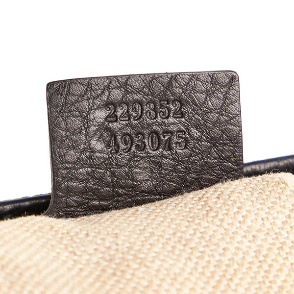 グッチ GGキャンバス ホースビット トートバッグ 229852 ブラック キャンバス レザー レディース GUCCI 【中古】