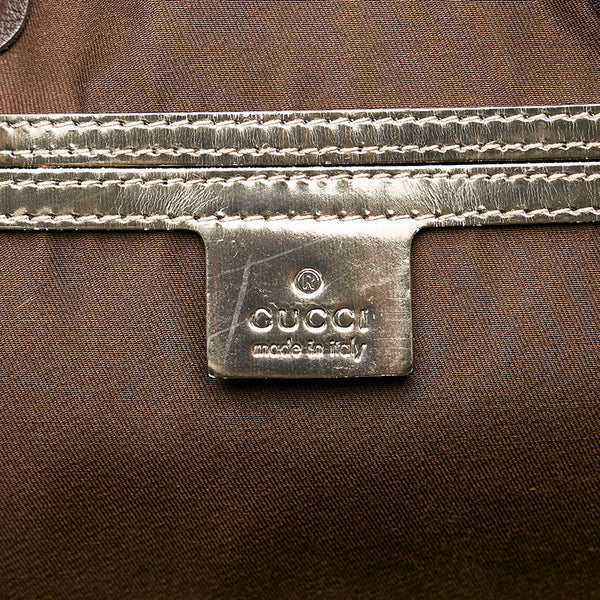 グッチ GGスプリーム トートバッグ 189896 ベージュ PVC レザー レディース GUCCI 【中古】