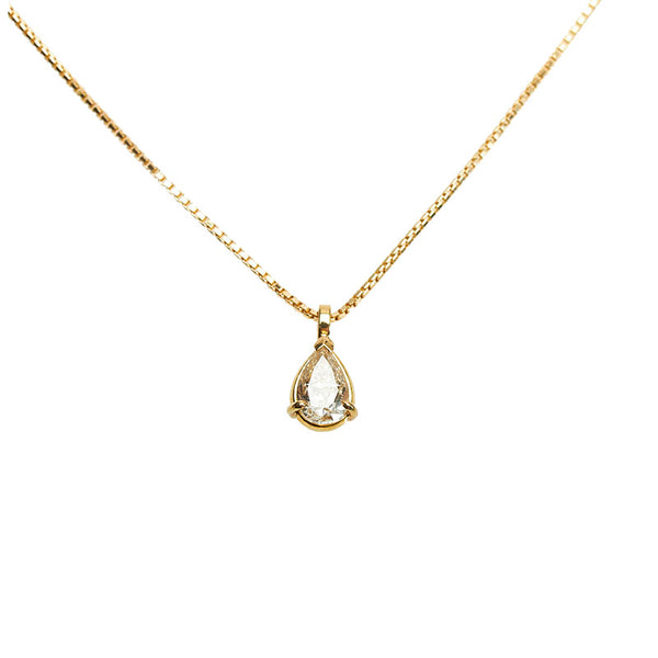 K18YG イエローゴールド ダイヤ1.01ct ネックレス レディース 【中古】