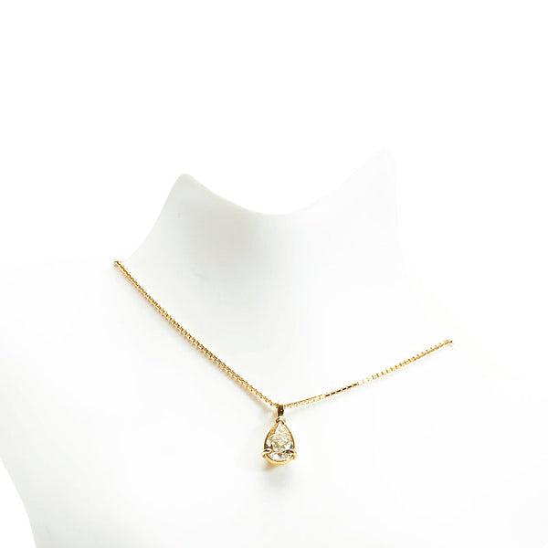 K18YG イエローゴールド ダイヤ1.01ct ネックレス レディース 【中古】