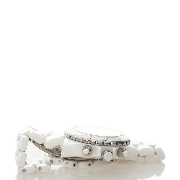 シャネル J12 腕時計 H1007 自動巻き ホワイト文字盤 ステンレス ホワイトセラミック メンズ CHANEL 【中古】