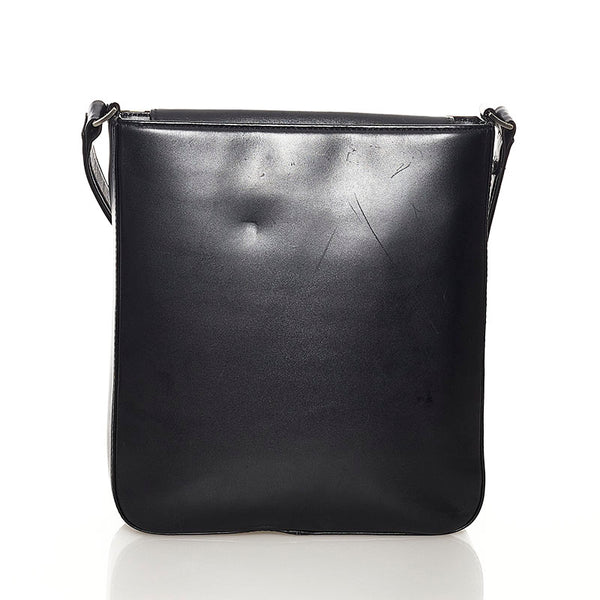 バーバリー ノバチェック 斜め掛け ショルダーバッグ ブラック ベージュ レザー キャンバス レディース BURBERRY 【中古】