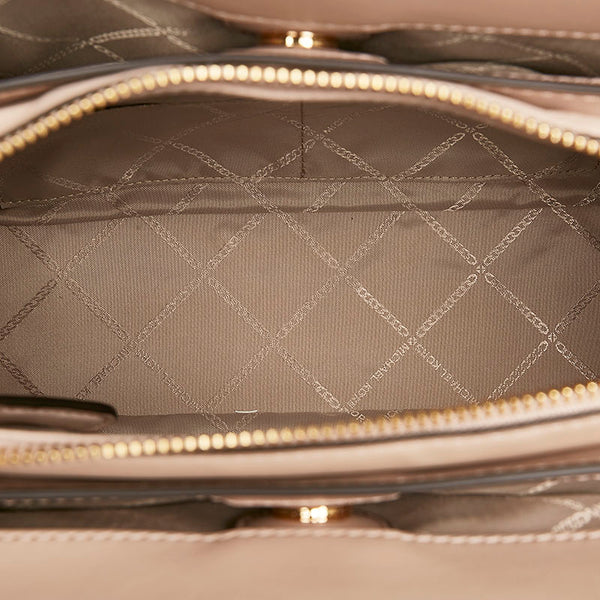 マイケルコース サッチェル ハンドバッグ チェーン ショルダーバッグ 2WAY ブラウン ピンク PVC レザー レディース Michael Kors 【中古】