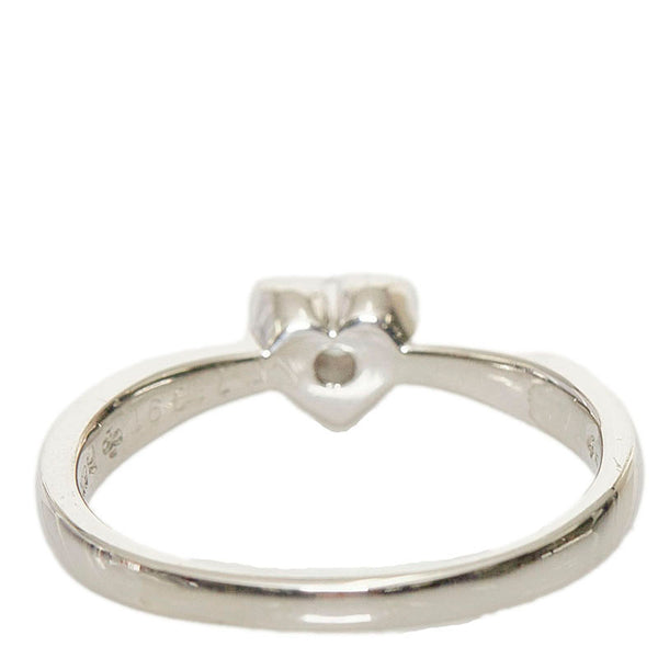 Pt850 プラチナ ダイヤ0.12ct リング 指輪 レディース 15号 【中古】