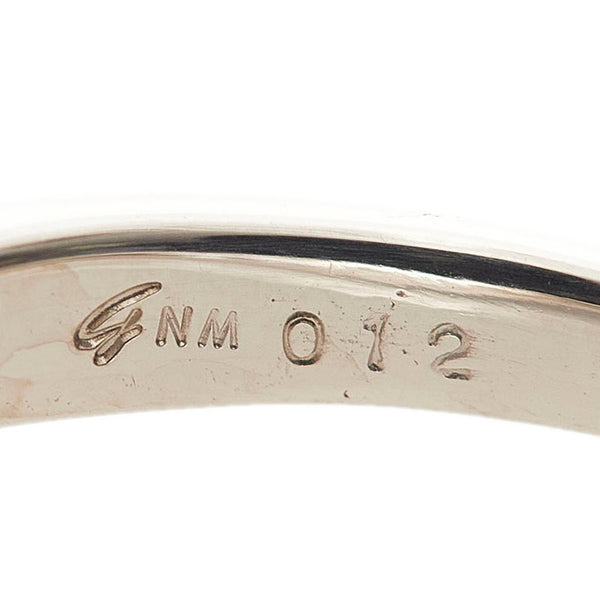 Pt850 プラチナ ダイヤ0.12ct リング 指輪 レディース 15号 【中古】