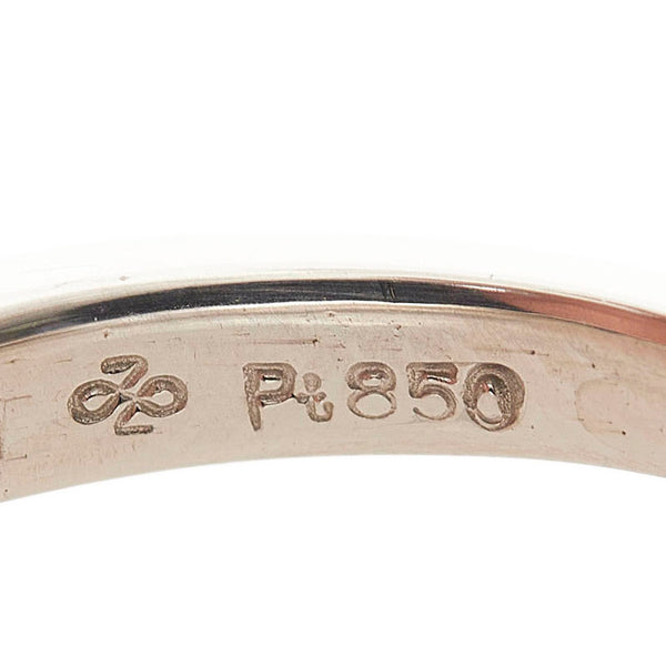 Pt850 プラチナ ダイヤ0.12ct リング 指輪 レディース 15号 【中古】