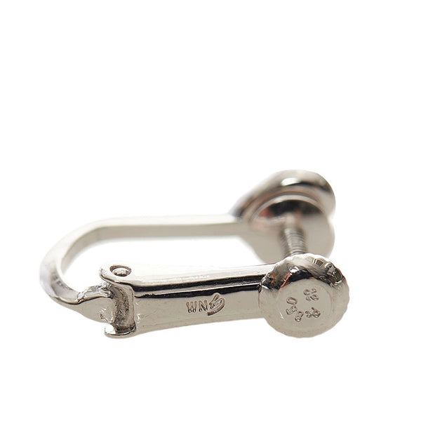 Pt850 プラチナ ダイヤ0.16ct ハート イヤリング レディース 【中古】