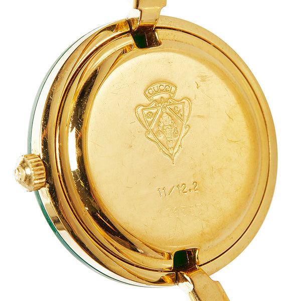 グッチ チェンジベゼル 腕時計 11/12.2 クオーツ ホワイト文字盤 メッキ レディース GUCCI 【中古】