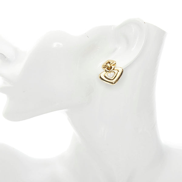 ショパール ハッピーハート ダイヤ ネックレス ピアス セット K18YG イエローゴールド レディース Chopard 【中古】