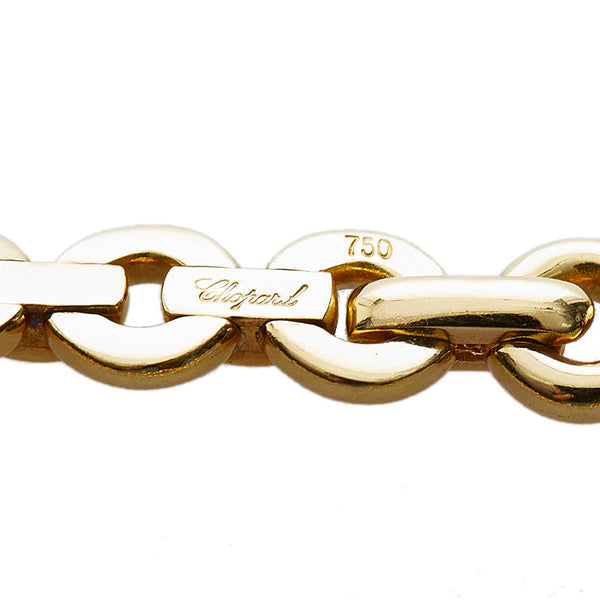ショパール ハッピーハート ダイヤ ネックレス ピアス セット K18YG イエローゴールド レディース Chopard 【中古】