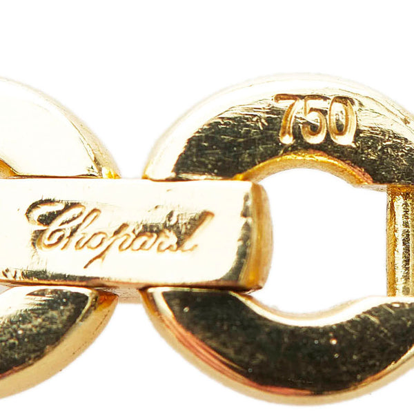 ショパール ハッピーハート ダイヤ ネックレス ピアス セット K18YG イエローゴールド レディース Chopard 【中古】