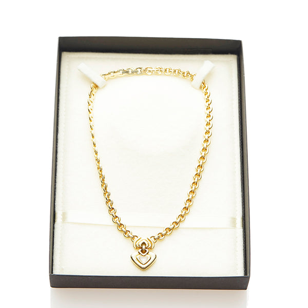 ショパール ハッピーハート ダイヤ ネックレス ピアス セット K18YG イエローゴールド レディース Chopard 【中古】