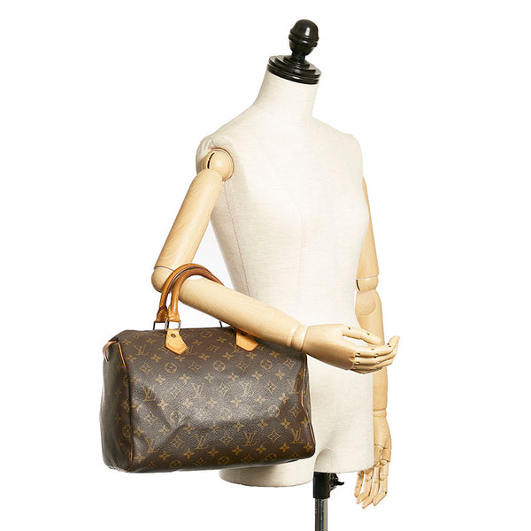 ルイ ヴィトン モノグラム スピーディ30 ミニボストンバッグ M41526 ブラウン PVC レザー レディース LOUIS VUITTON 【中古】