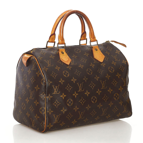 ルイ ヴィトン モノグラム スピーディ30 ミニボストンバッグ M41526 ブラウン PVC レザー レディース LOUIS VUITTON 【中古】