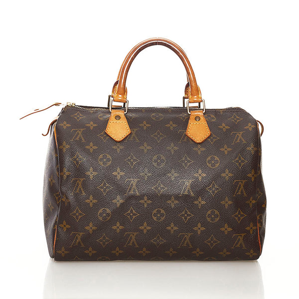ルイ ヴィトン モノグラム スピーディ30 ミニボストンバッグ M41526 ブラウン PVC レザー レディース LOUIS VUITTON 【中古】