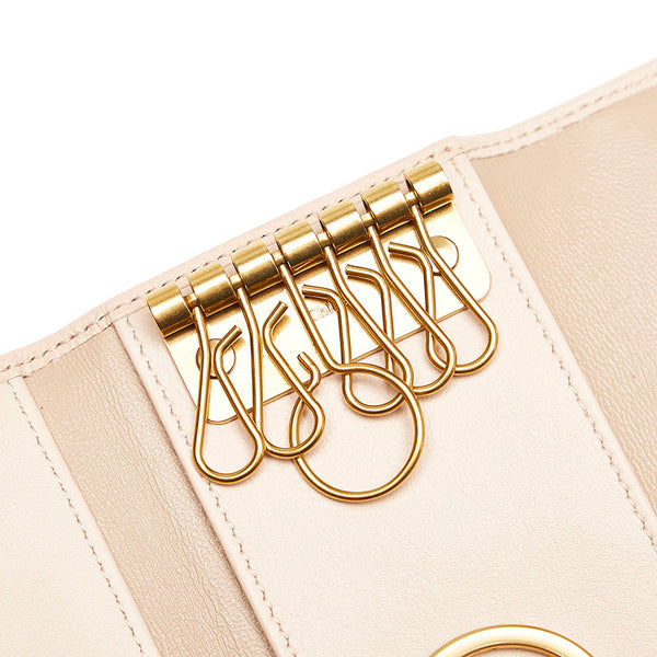 クロエ インディ 6連 キーケース ピンク レザー レディース Chloe 【中古】