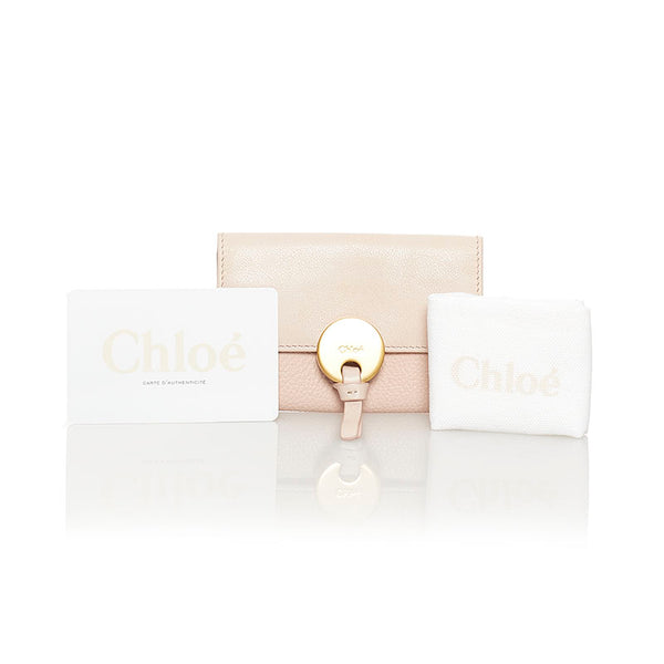 クロエ インディ 6連 キーケース ピンク レザー レディース Chloe 【中古】