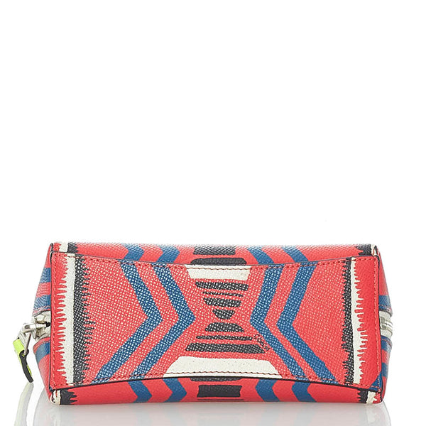 コーチ ポーチ 53216 レッド ブルー ブラック ホワイト マルチカラー PVC レディース COACH 【中古】