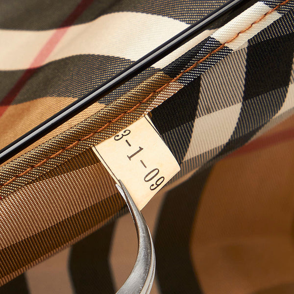 バーバリー ノバチェック 折り畳み 雨傘 ベージュ ポリエステル レディース BURBERRY 【中古】