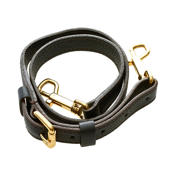 ルイ ヴィトン ショルダーストラップ ブラック レザー レディース LOUIS VUITTON 【中古】
