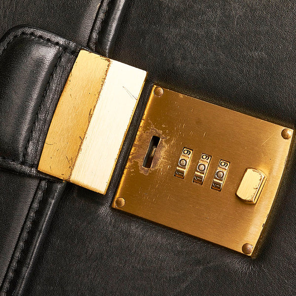 コーチ ビジネスバッグ ブラック レザー メンズ COACH 【中古】