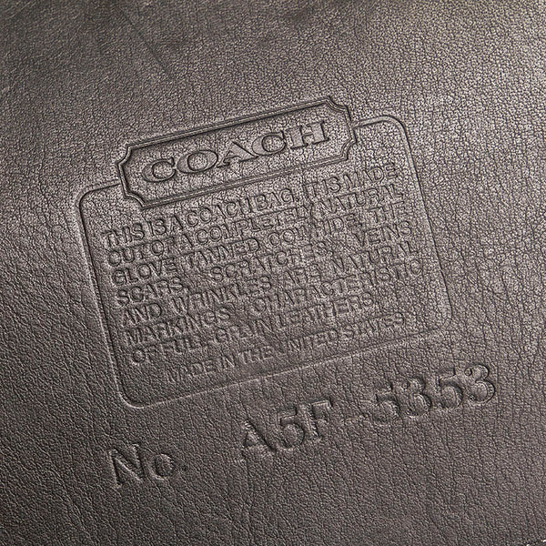 コーチ ビジネスバッグ ブラック レザー メンズ COACH 【中古】