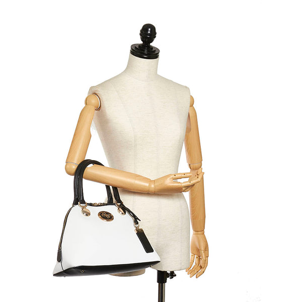 ゲス ハンドバッグ ホワイト ブラック レザー レディース Guess 【中古】