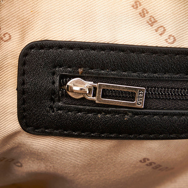 ゲス ハンドバッグ ホワイト ブラック レザー レディース Guess 【中古】