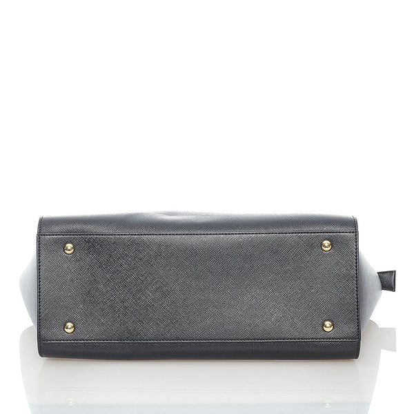 サマンサベガ トートバッグ ブラック レザー レディース Samantha Vega 【中古】