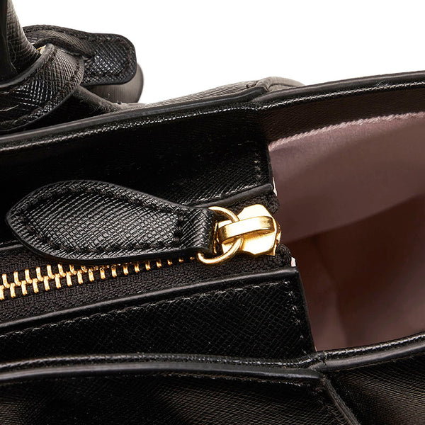 サマンサベガ トートバッグ ブラック レザー レディース Samantha Vega 【中古】