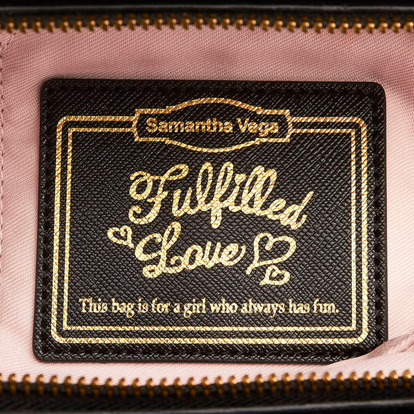 サマンサベガ トートバッグ ブラック レザー レディース Samantha Vega 【中古】