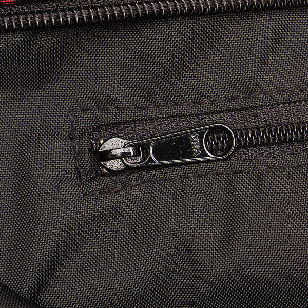 バーバリーブルーレーベル チェック トートバッグ レッド ナイロン レザー レディース BURBERRY BLUE LABEL 【中古】