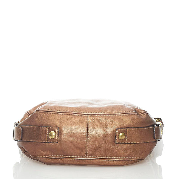 コーチ ワンショルダー 12669 メタリック ブラウン レザー レディース COACH 【中古】