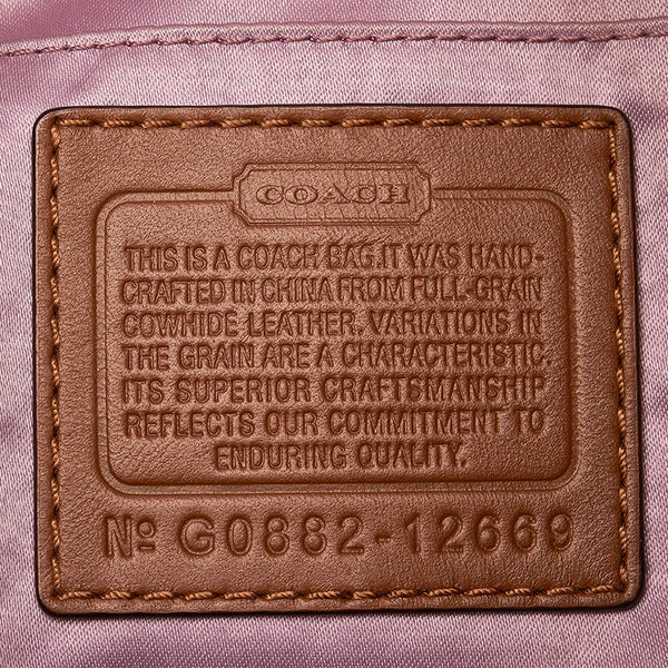 コーチ ワンショルダー 12669 メタリック ブラウン レザー レディース COACH 【中古】