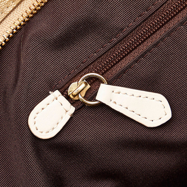 コーチ シグネチャー トートバッグ ショルダーバッグ F58292 ベージュ ホワイト PVC レザー レディース COACH 【中古】