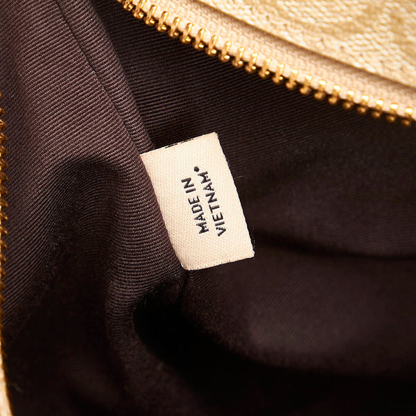 コーチ シグネチャー トートバッグ ショルダーバッグ F58292 ベージュ ホワイト PVC レザー レディース COACH 【中古】