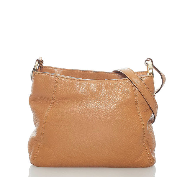 マイケルコース 斜めがけ ショルダー ベージュ レザー レディース Michael Kors 【中古】