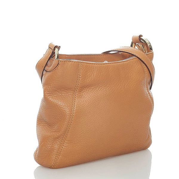 マイケルコース 斜めがけ ショルダー ベージュ レザー レディース Michael Kors 【中古】