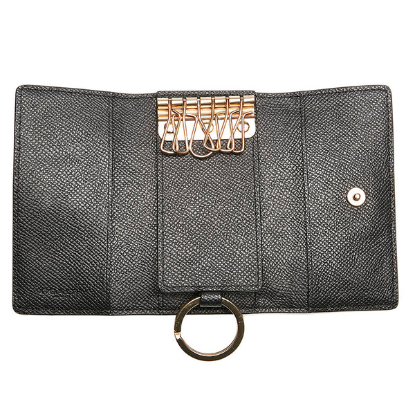 コーチ 6連 キーケース ブラック レザー レディース COACH 【中古】