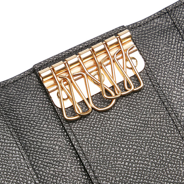 コーチ 6連 キーケース ブラック レザー レディース COACH 【中古】